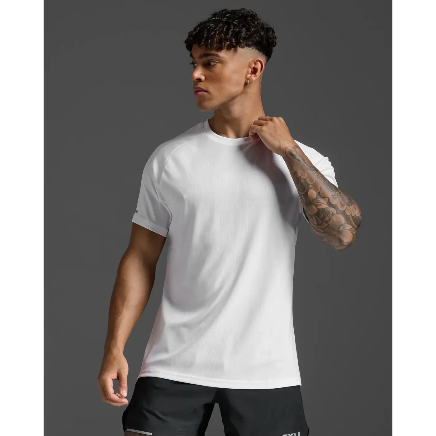 2XU Men's Aero Tee - White/Silver Reflective