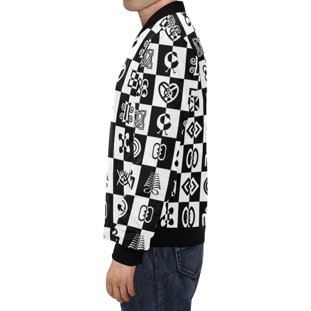 Adinkra CheccMate  Bomber Jacket for Men