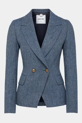 Ariana Jacket - Light Blue Tweed