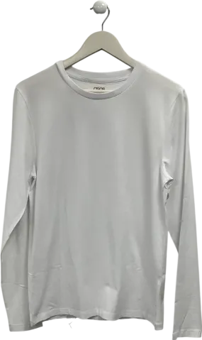 ASOS White Long Sleeve Crew Neck T-shirt UK L