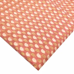 Baby Pink and Gold Chanderi Silk Fabric