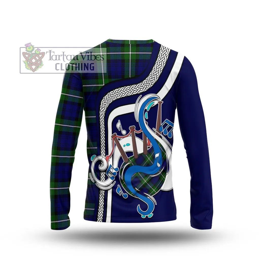 Bannerman Tartan Long Sleeve T-Shirt with Epic Bagpipe Style