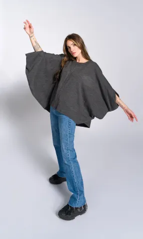 Batwing Sleeves Knit Blouse