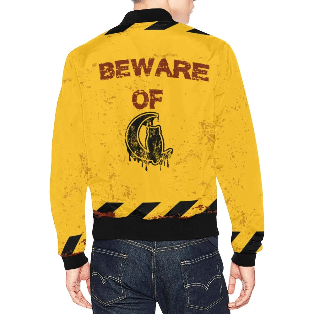 BEWARE All Over Print Bomber Jacket for Men