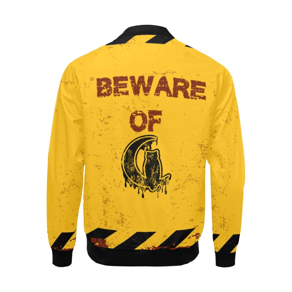 BEWARE All Over Print Bomber Jacket for Men