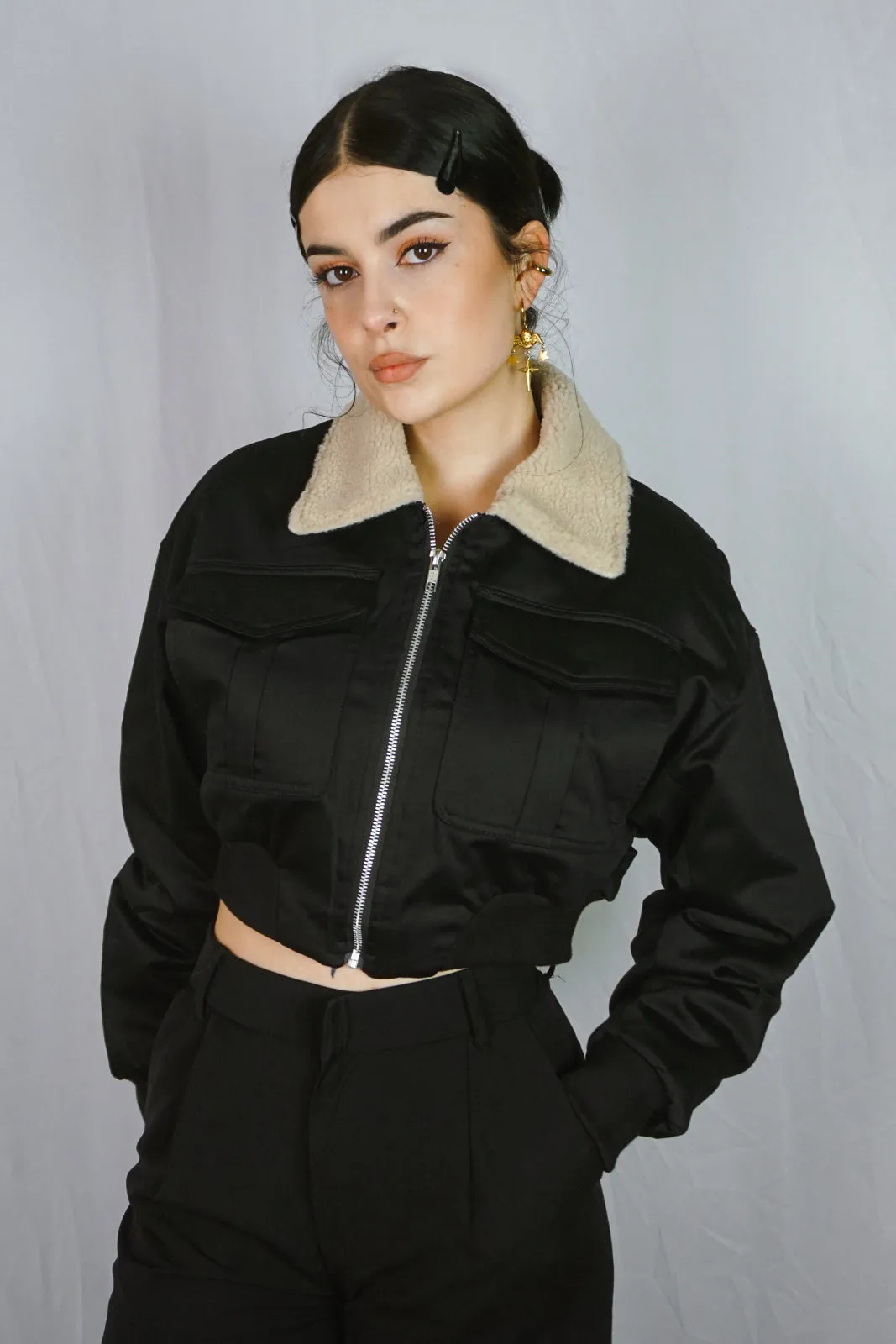 Black Bomber Jacket