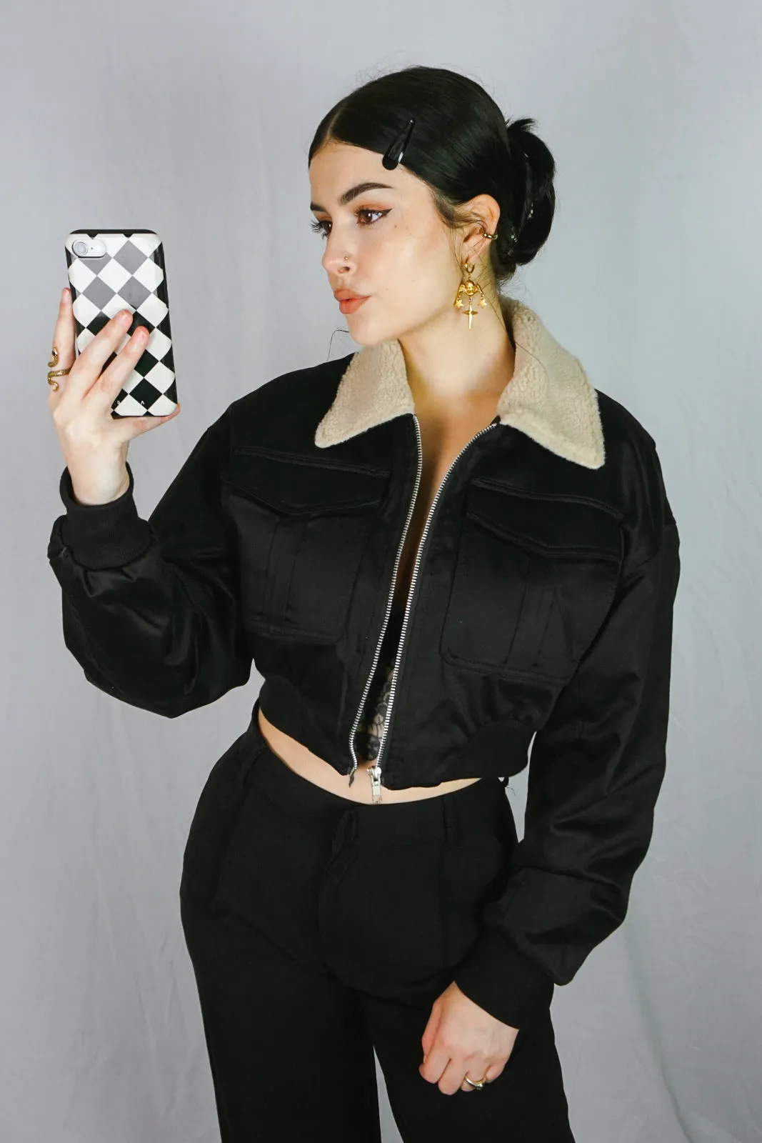 Black Bomber Jacket