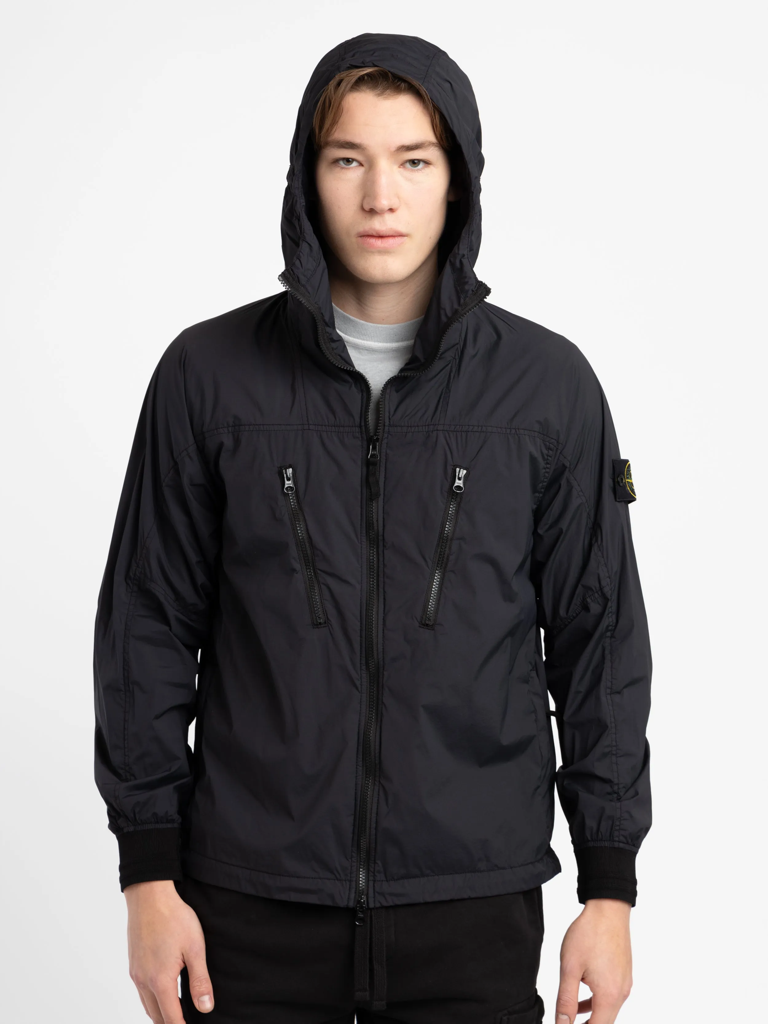 Black Skin Touch Nylon-TC Performance Jacket