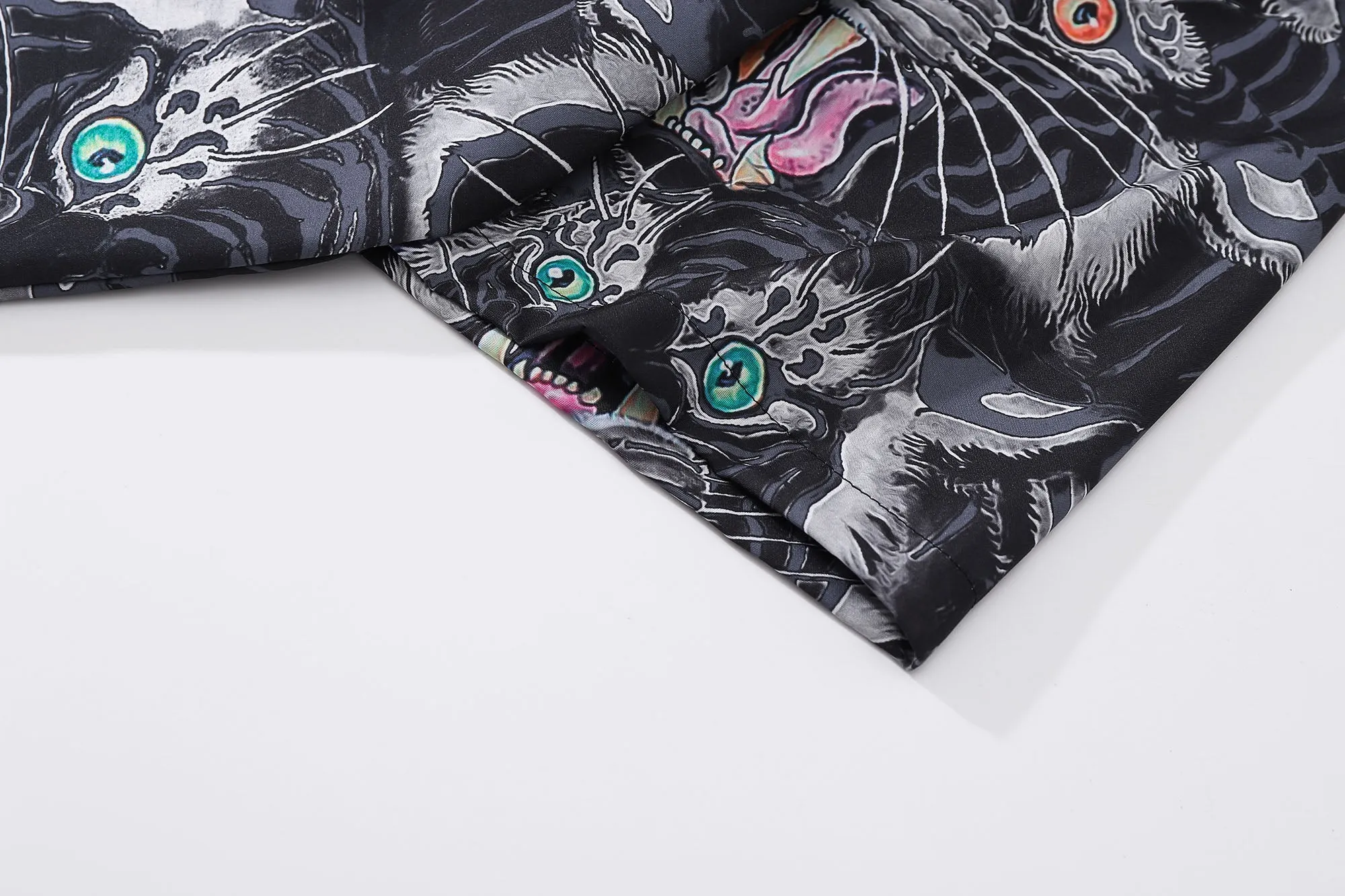 Black Tiger Print Shirt