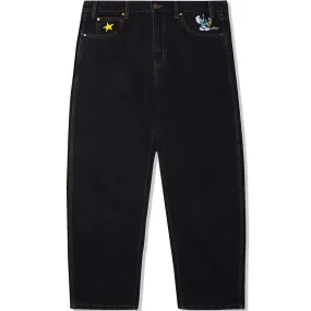 Butter Goods x The Smurfs Harmony Denim Pants Washed Black - Washed Black