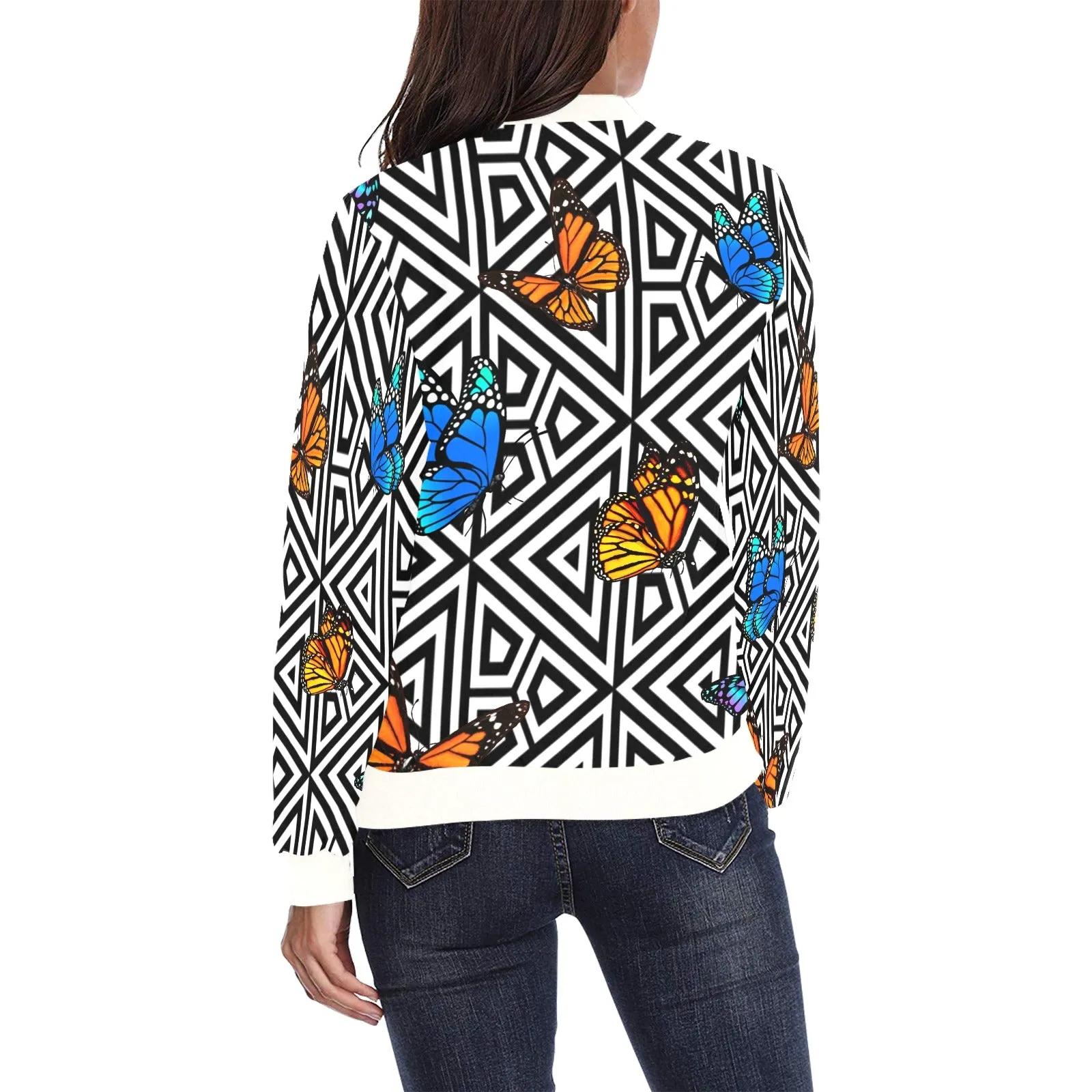 BUTTERFLY LCC Bomber Jacket for Women