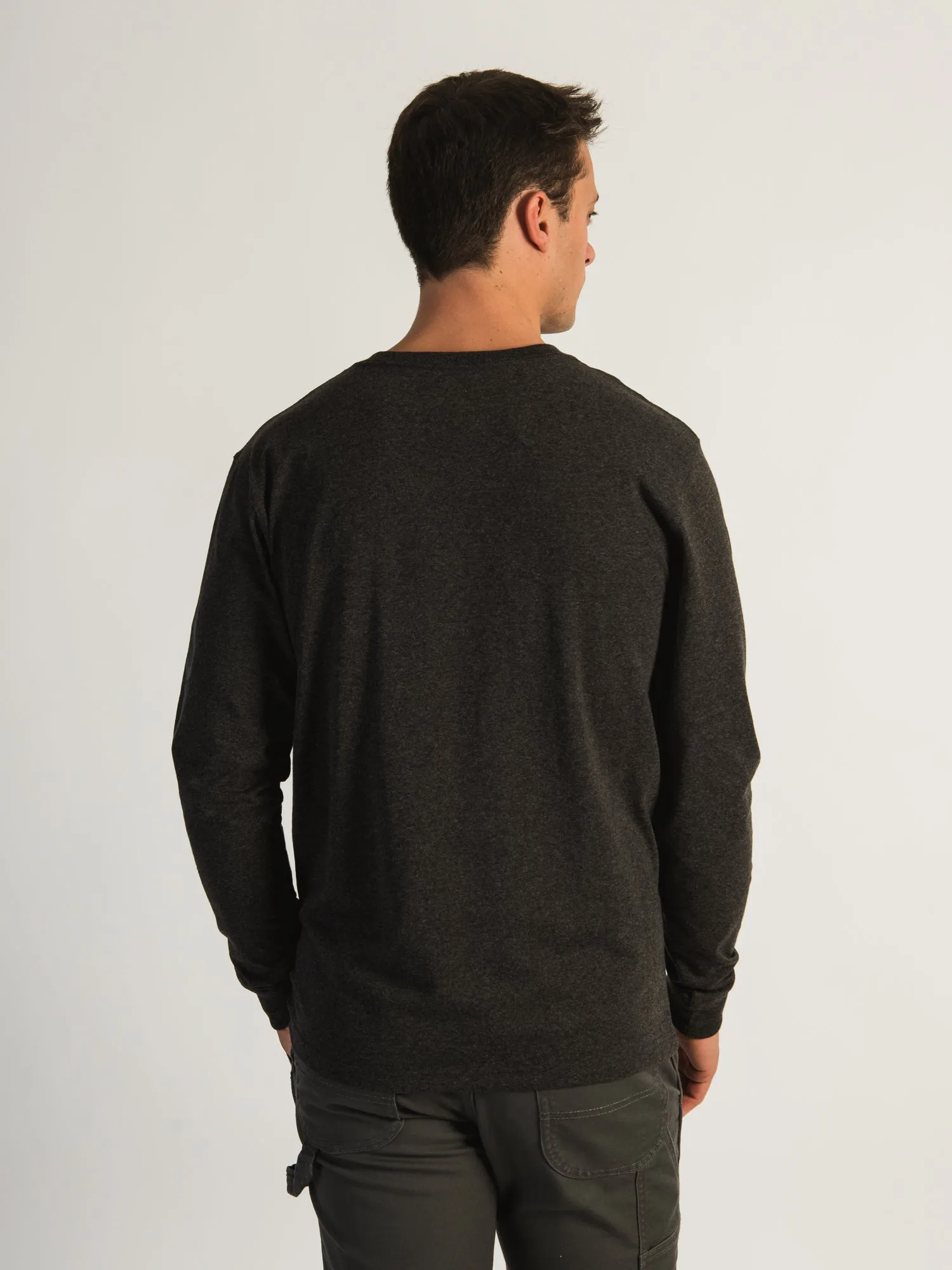 CARHARTT HEAVYWEIGHT LONG SLEEVE SCRIPT T-SHIRT