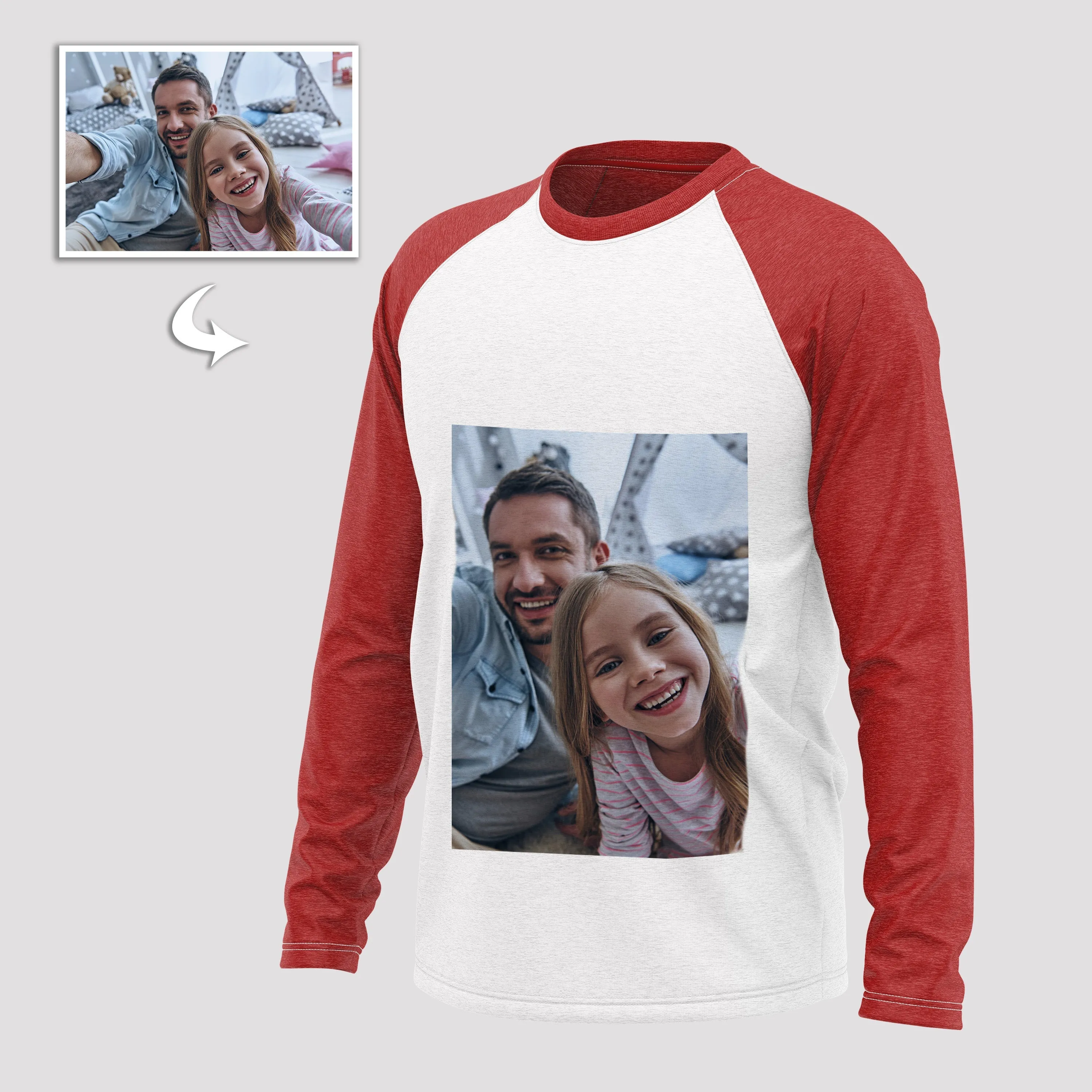 Custom Photo Men's Long Sleeve Shirt Cotton shirt