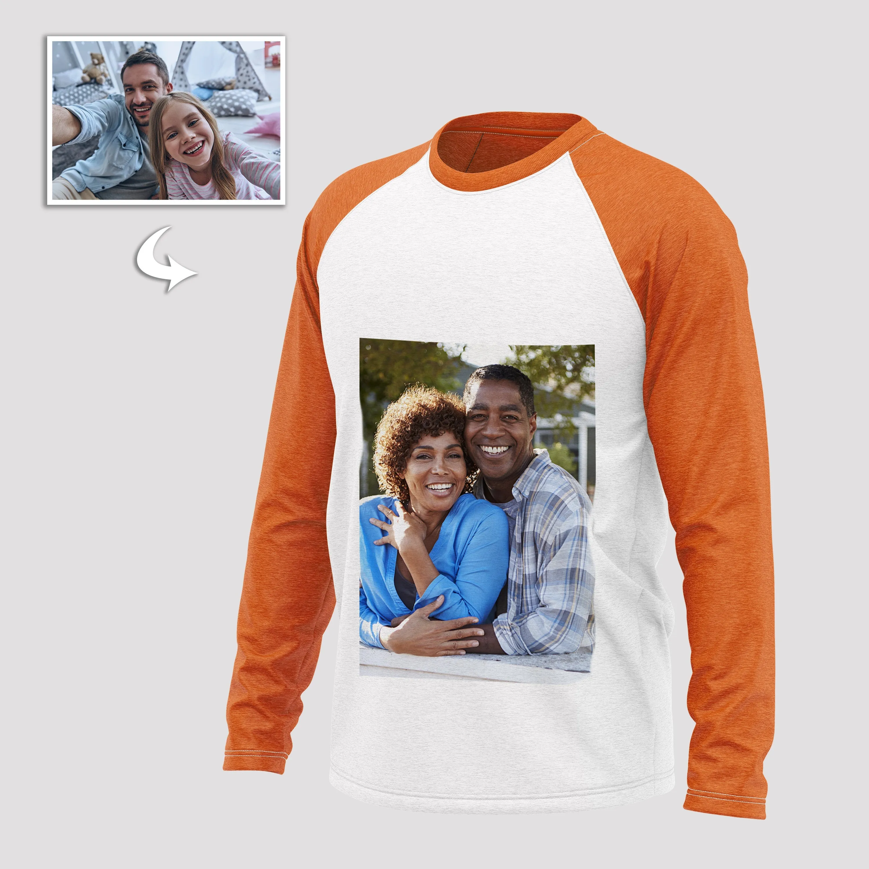 Custom Photo Men's Long Sleeve Shirt Cotton shirt