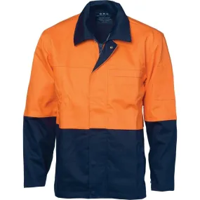 Dnc Workwear Patron Saint Flame Retardant Two-tone Drill Welder’s Jacket - 3431