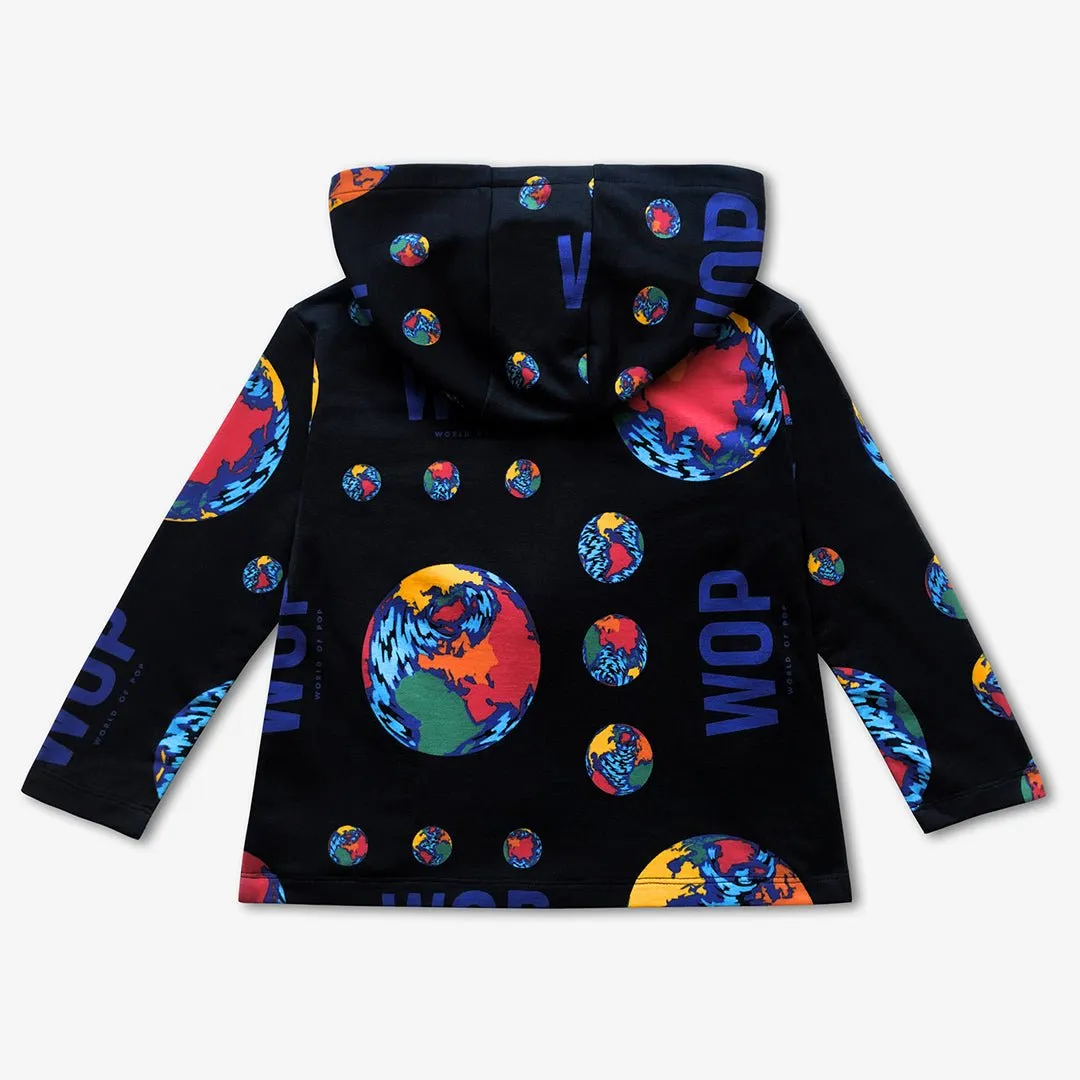 Eco-friendly printed hooded jacket for children