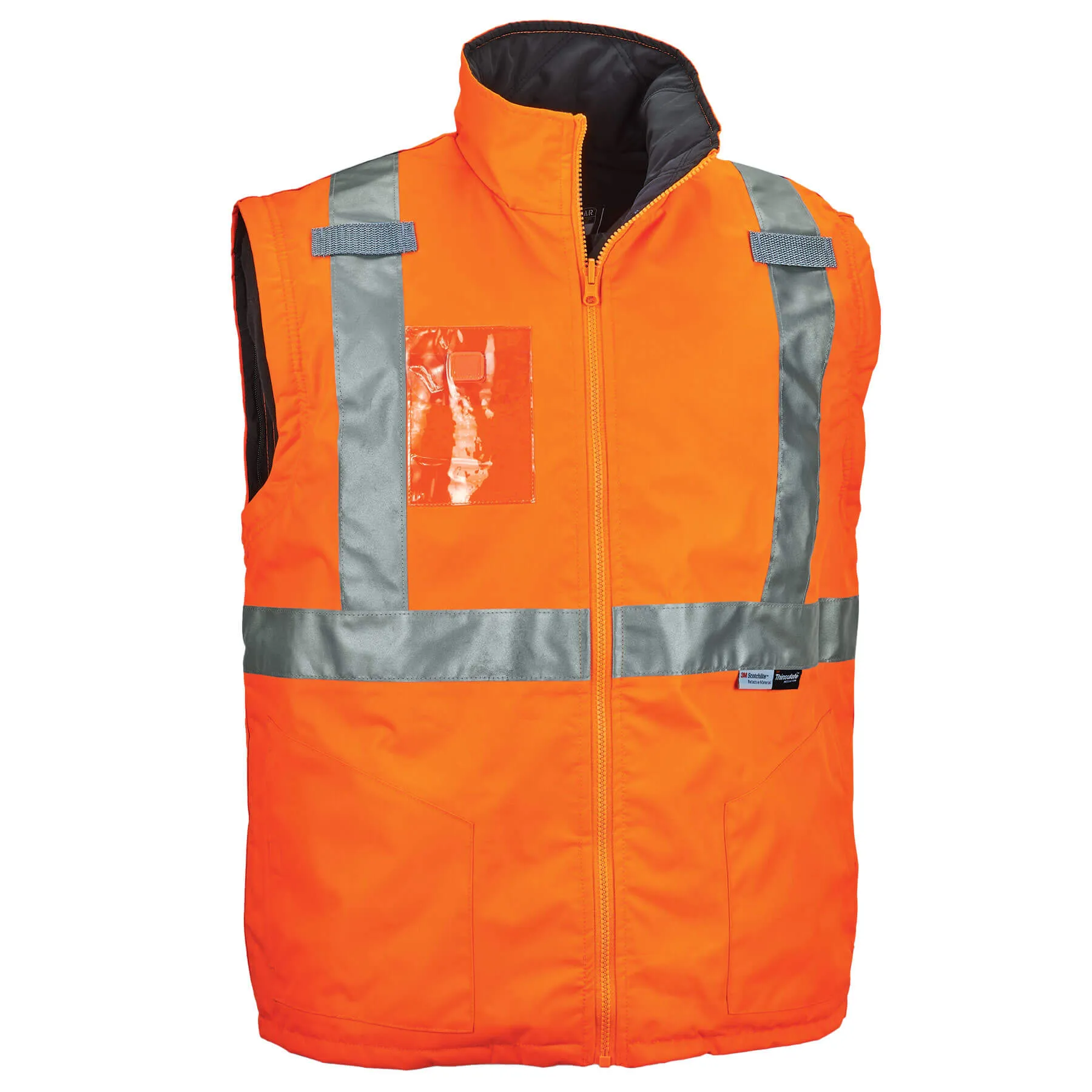 Ergodyne 25513 GloWear 8287 Type R Class 2 Convertible Thermal Jacket, Medium, HV Orange