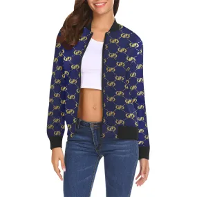 EXCELLENCE BLGLD All Over Print Bomber Jacket for Women