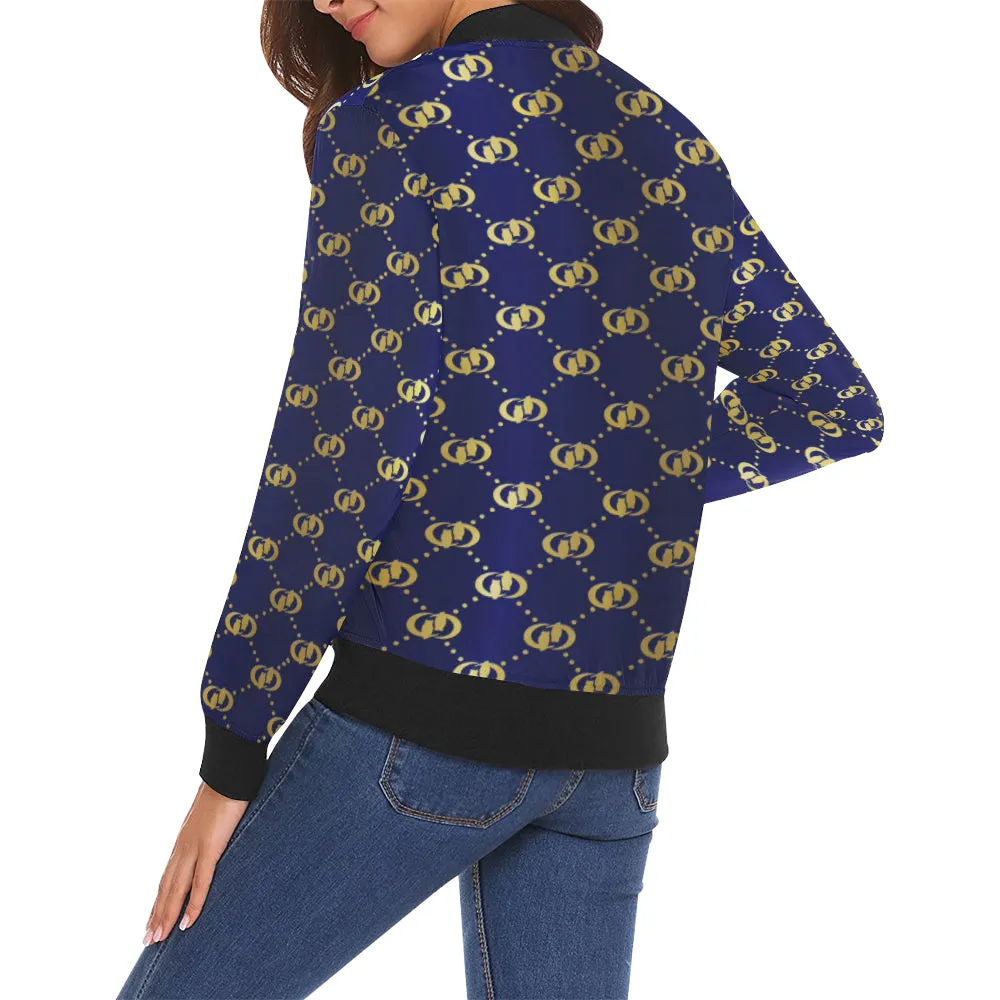 EXCELLENCE BLGLD All Over Print Bomber Jacket for Women