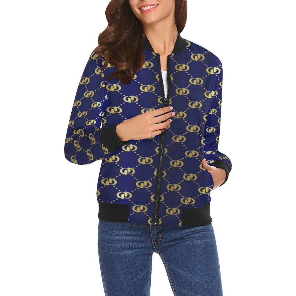 EXCELLENCE BLGLD All Over Print Bomber Jacket for Women