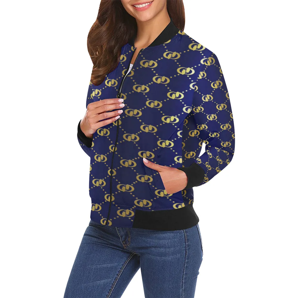 EXCELLENCE BLGLD All Over Print Bomber Jacket for Women