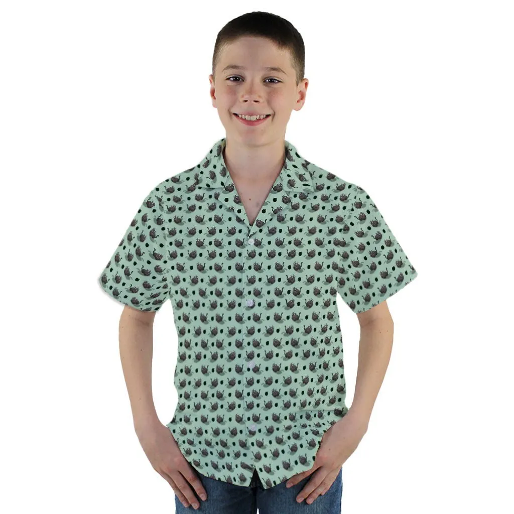 Exploding Kittens Bomber Cats Youth Hawaiian Shirt