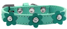 Flower Premium Collar Aqua With Jade Flowers Size 14