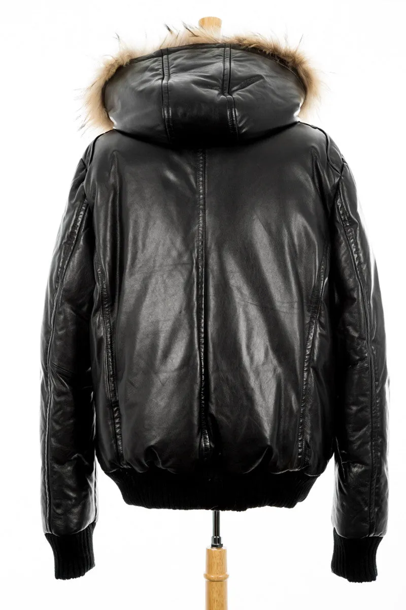 Gall Leather Bomber Jacket