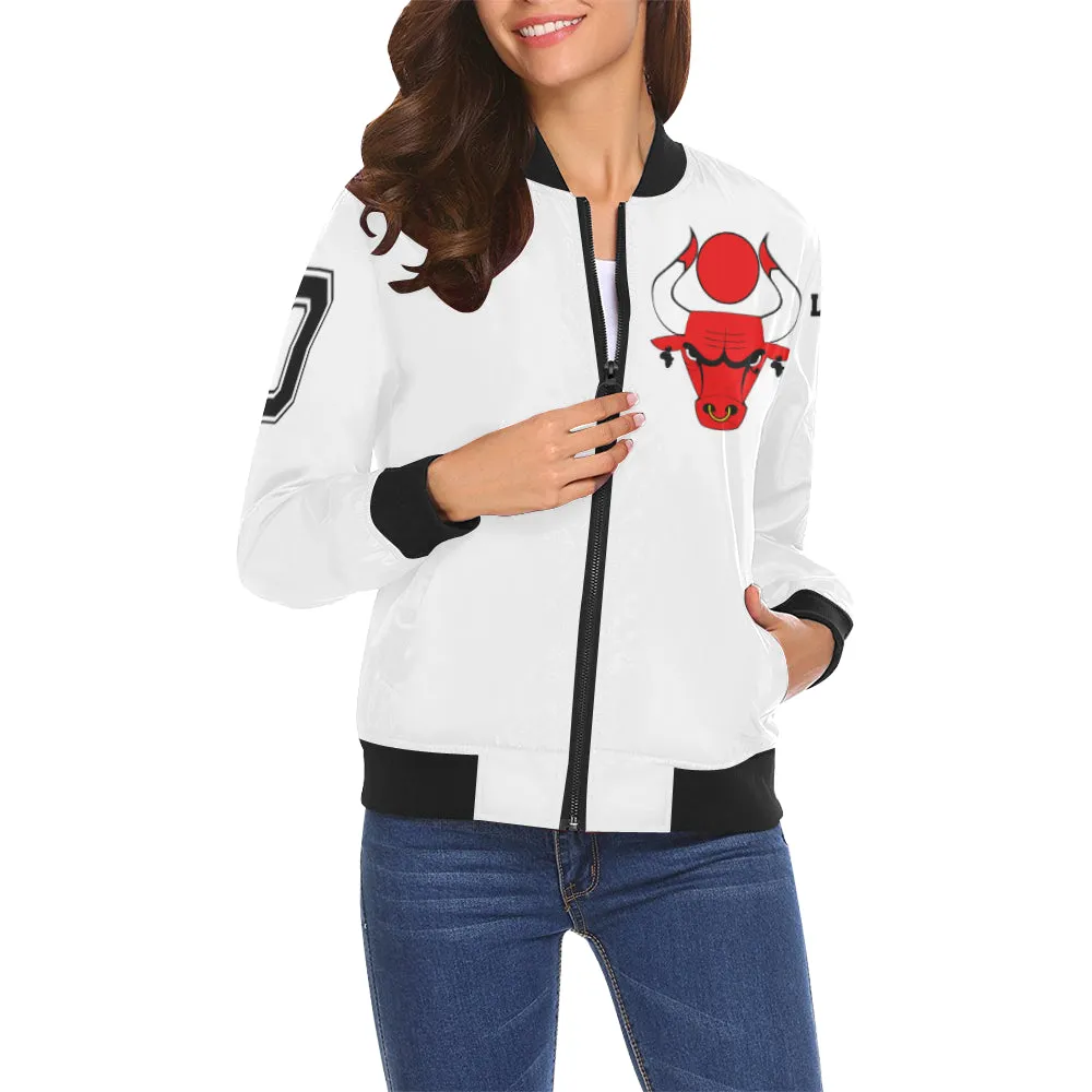 HATHOR BULLS All Over Print Bomber Jacket for Women