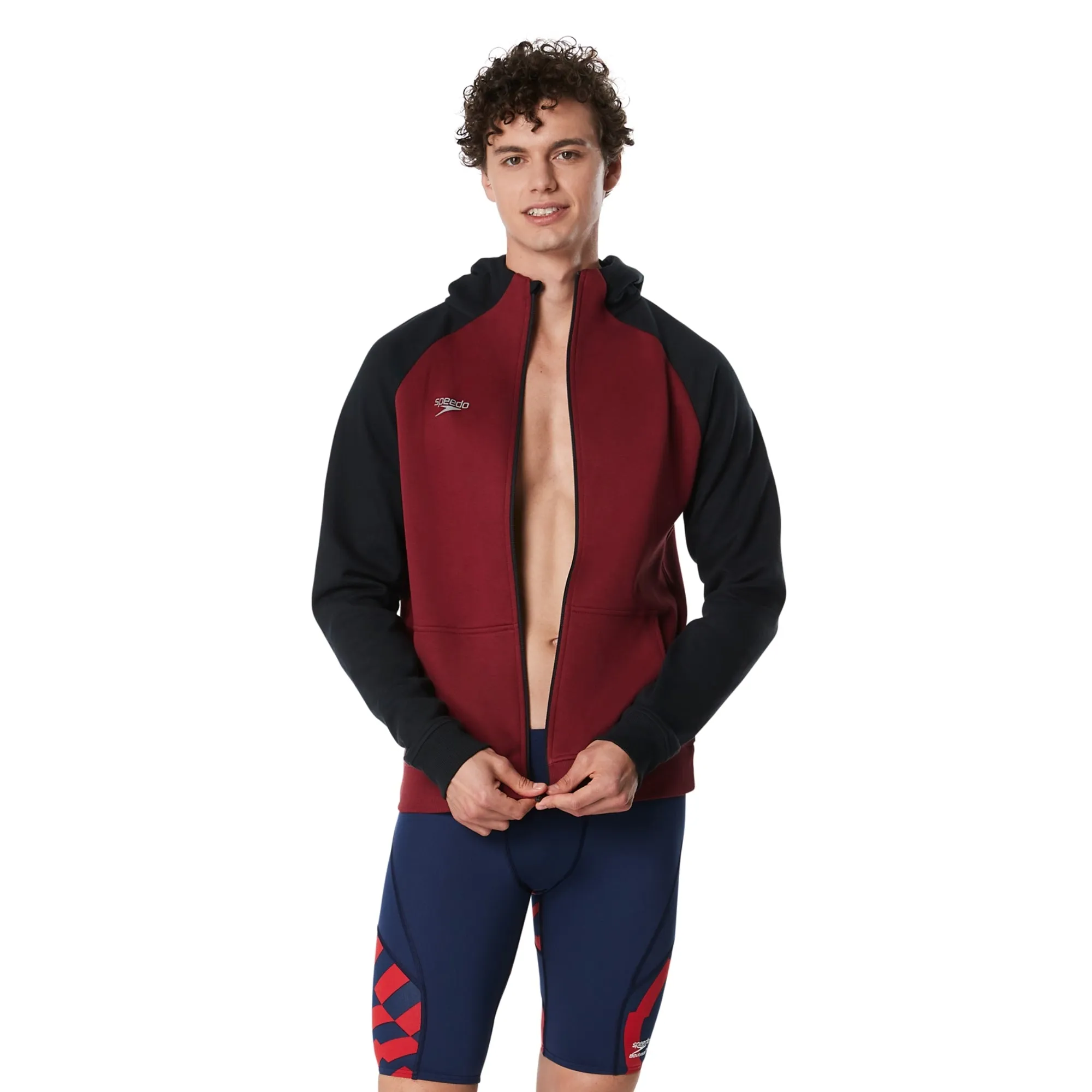 Jersey Diving Academy _SPEEDO Adult Hooded Warm Up Jacket  Male