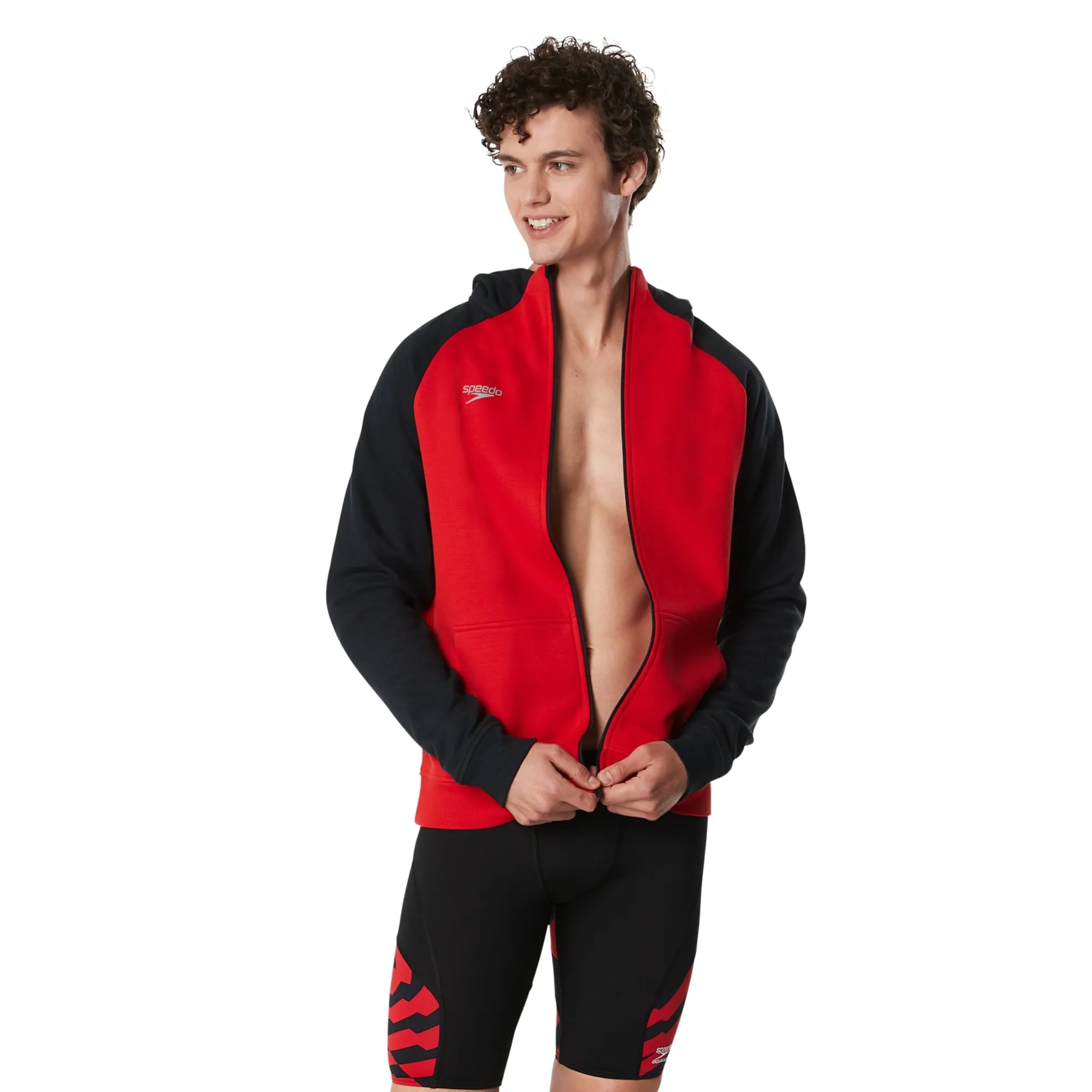 Jersey Diving Academy _SPEEDO Adult Hooded Warm Up Jacket  Male