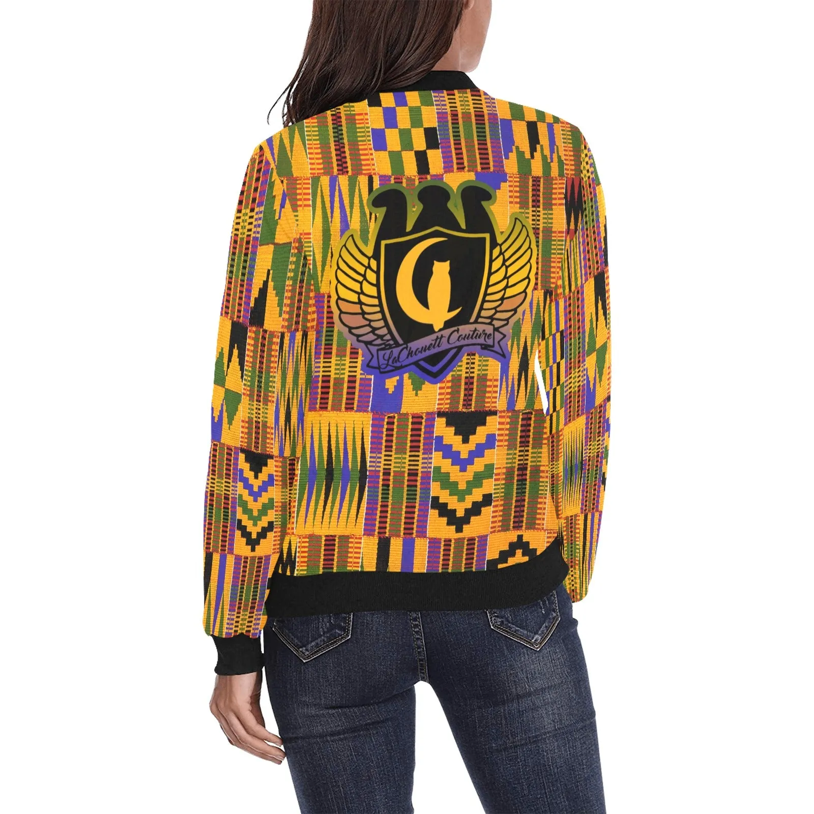 KENTE ATEF All Over Print Bomber Jacket for Women