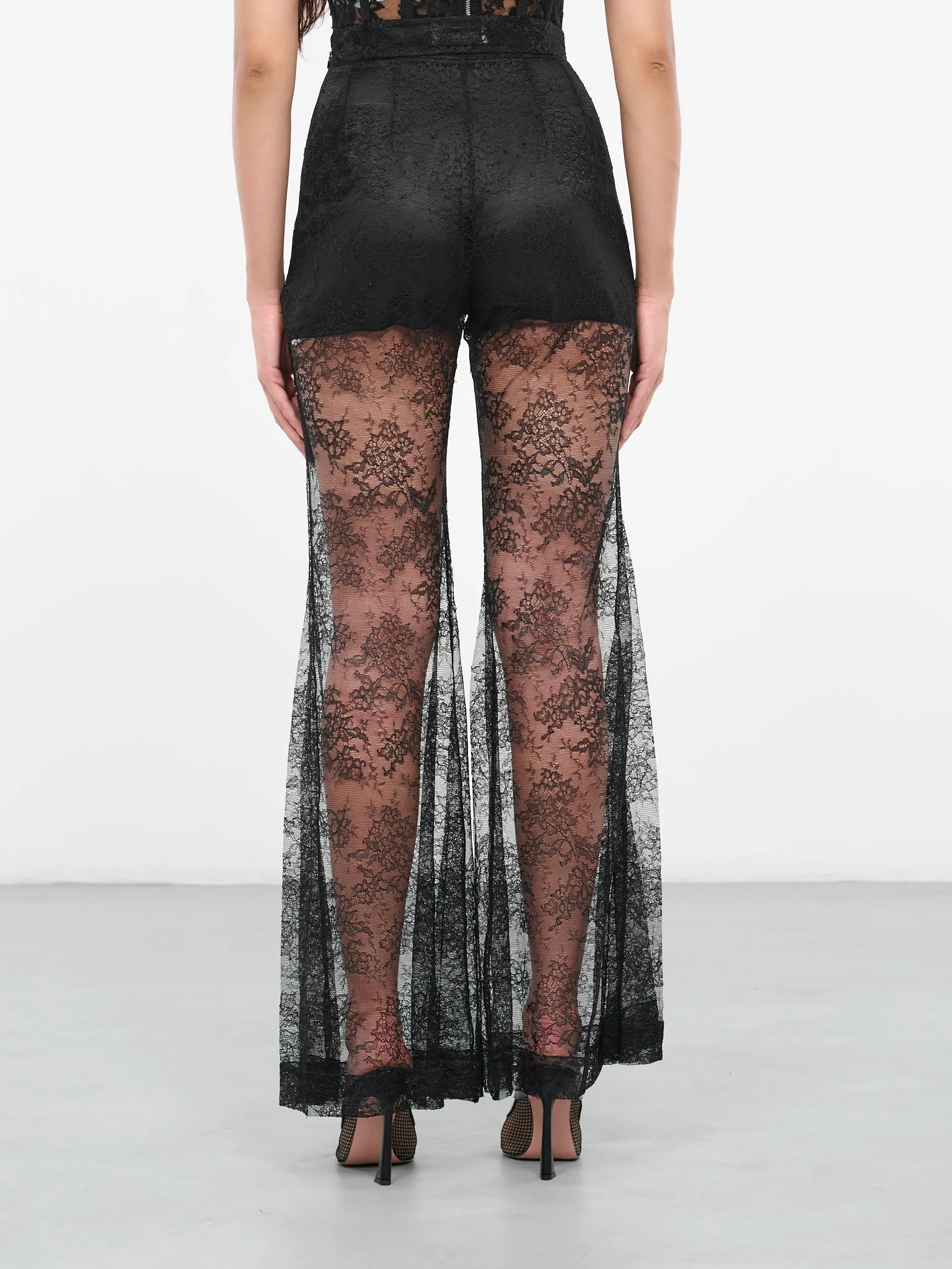 Lace Big Flare Pants (ACPA003PA0474-U900-BLACK)