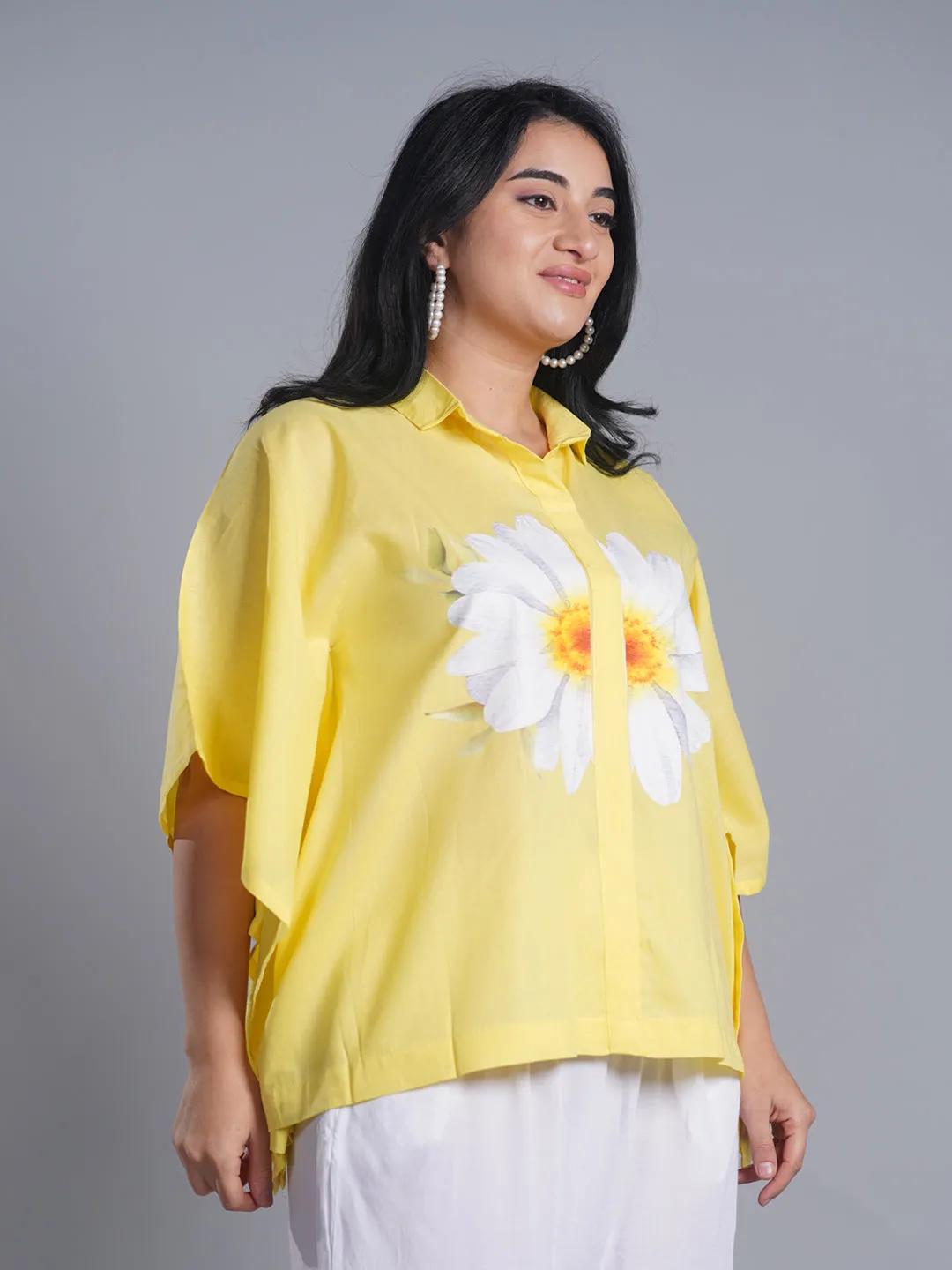 Lemon Kaftan Top - DaisyFresh