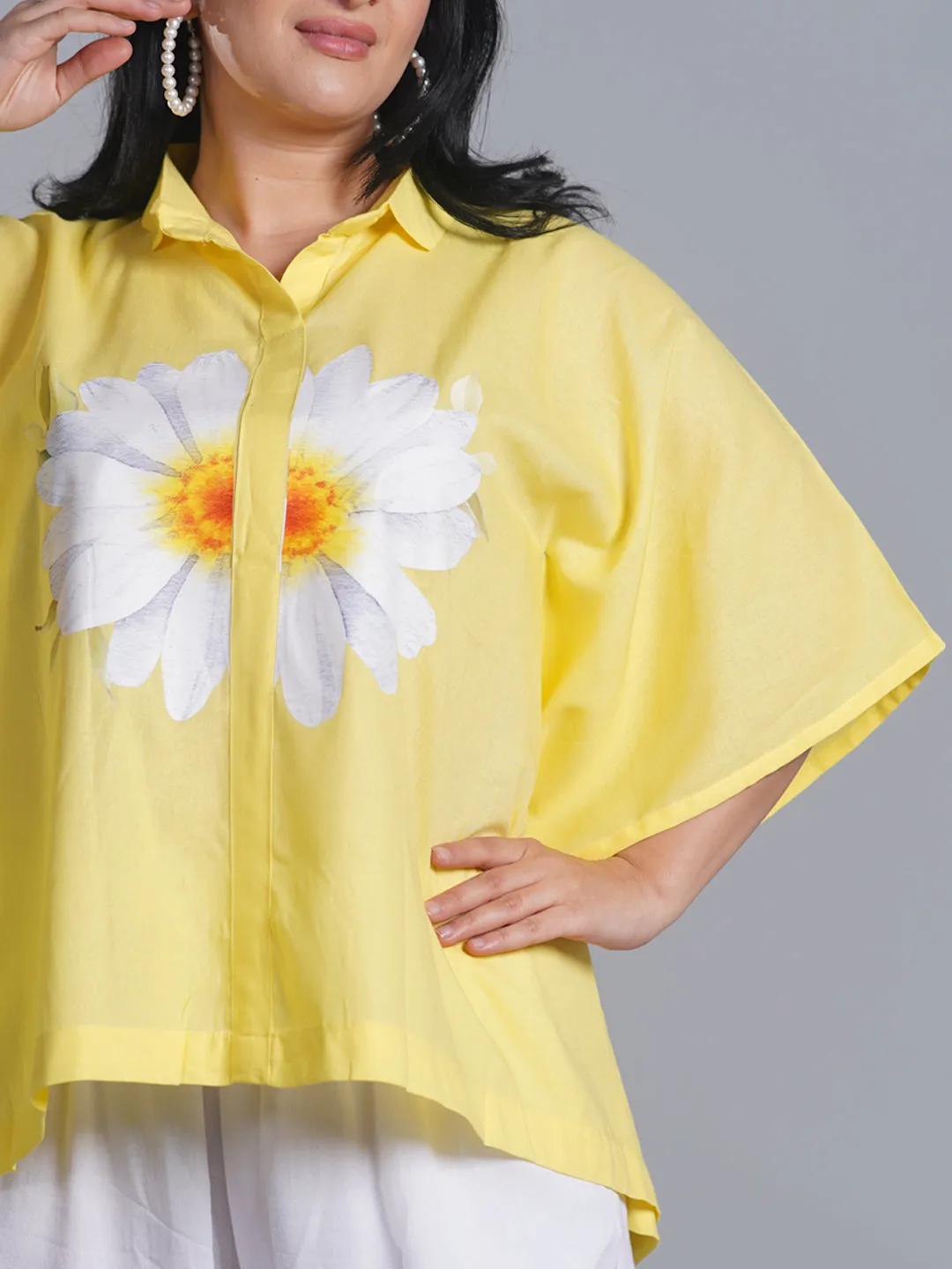 Lemon Kaftan Top - DaisyFresh