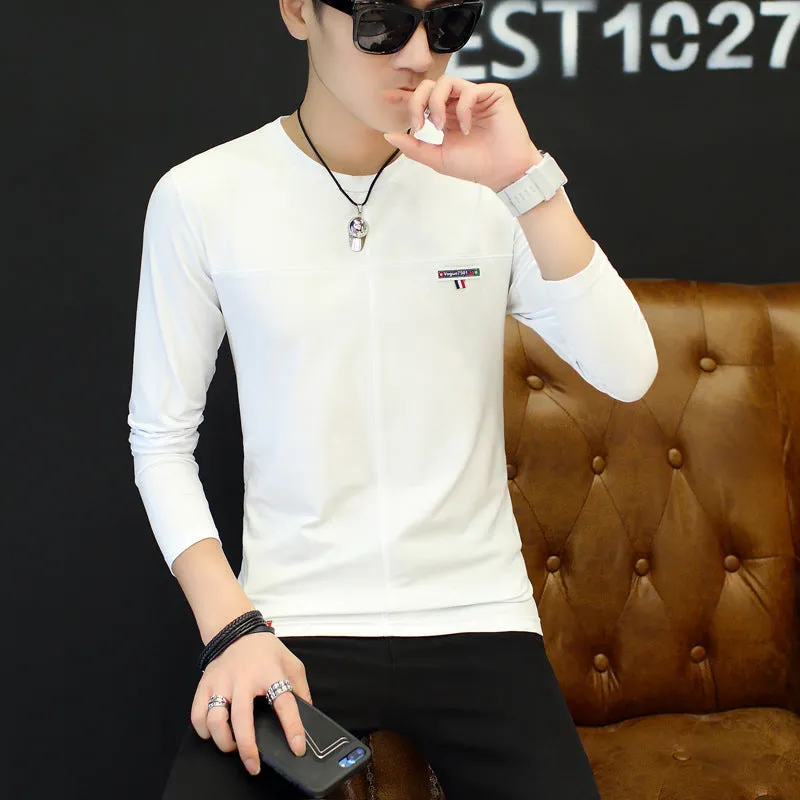 Long sleeve cotton round neck autumn clothes