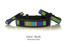 LULU BLUE (Precious Life) Maasai Beaded Collars and Leashes