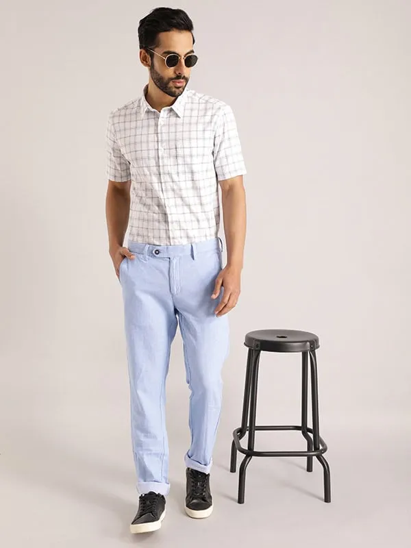 Men Brooklyn Fit Linen Blend Trouser