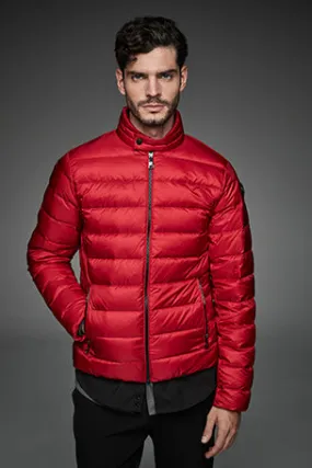 Men Short bomber style down jacket MURRAY Rojo