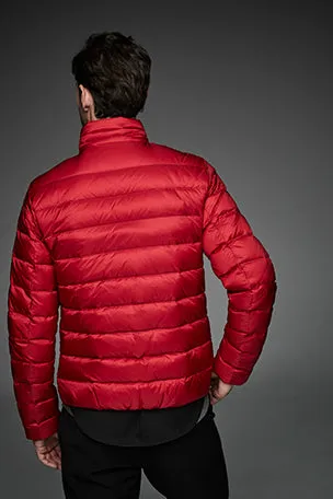 Men Short bomber style down jacket MURRAY Rojo