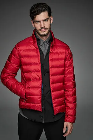 Men Short bomber style down jacket MURRAY Rojo