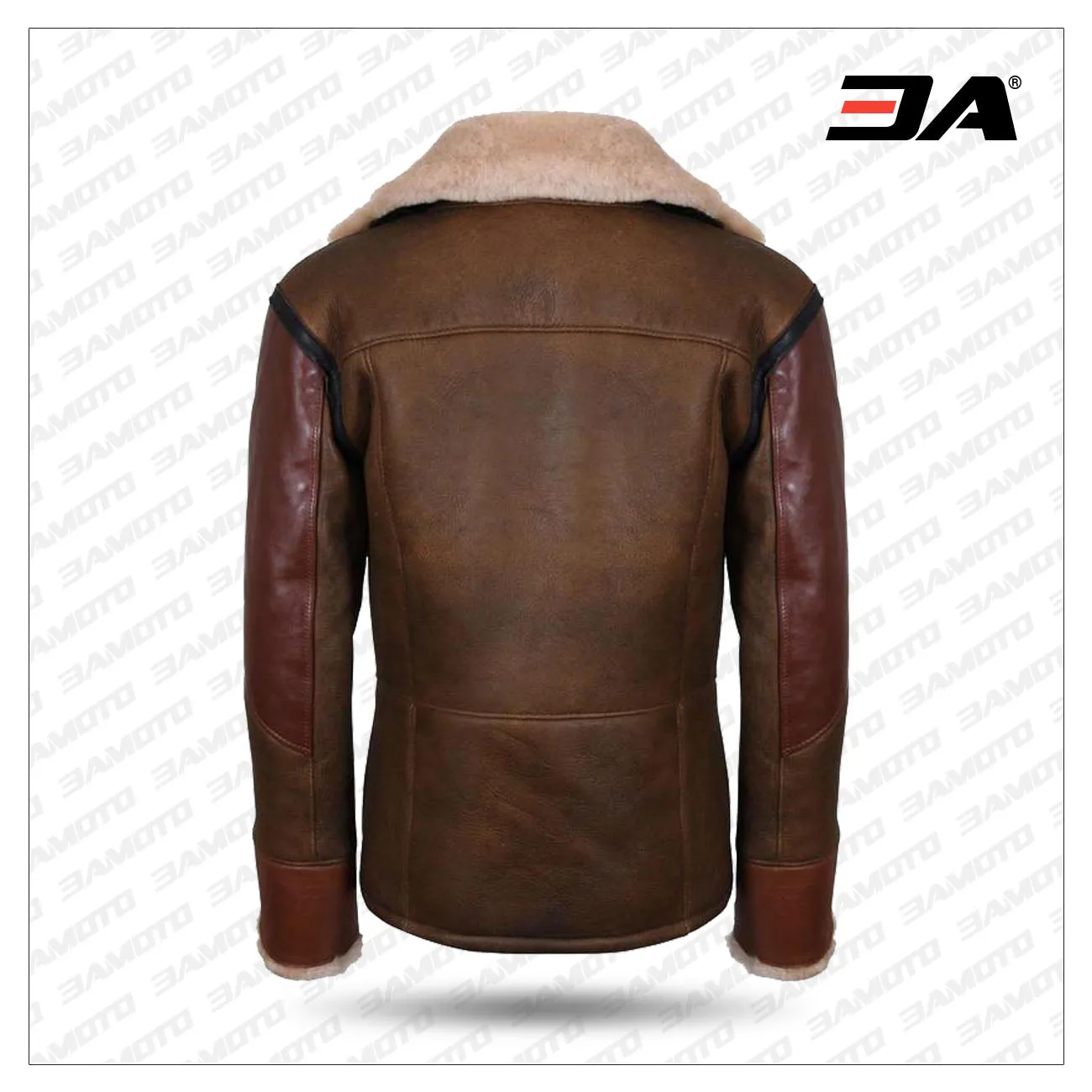 Mens Aviator Raf B3 Leather Bomber Flying Jacket