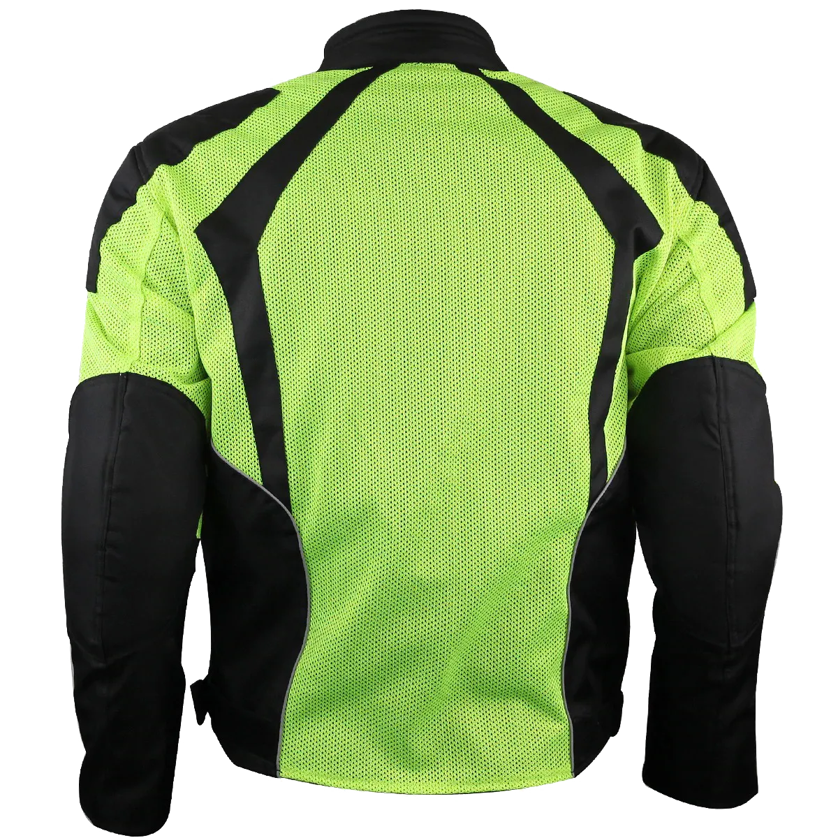 Mens Hi-Vis Mesh Motorcycle Jacket with CE Armor