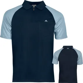 Mission Darts EXOS Cool SL Dart Shirt - Navy Blue & Sky