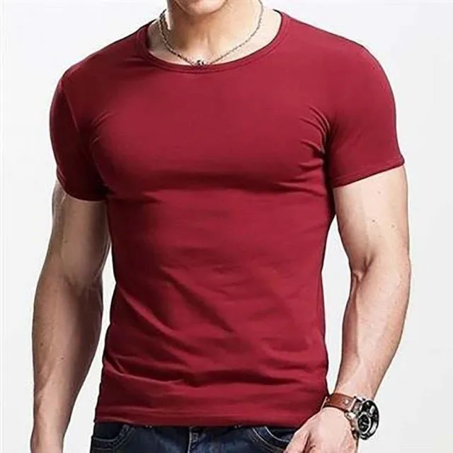 New Tops Men T Shirt Fitness T-shirts Mens V neck Man T-shirt For Male Tshirts M-4XL Plue Size B0667