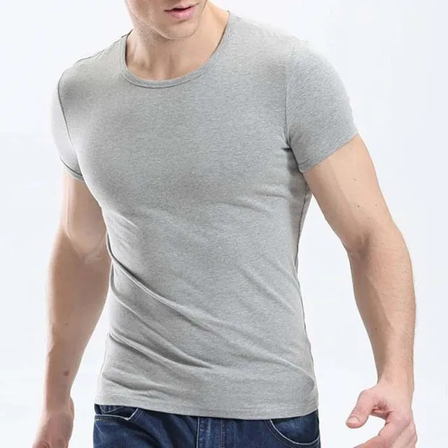 New Tops Men T Shirt Fitness T-shirts Mens V neck Man T-shirt For Male Tshirts M-4XL Plue Size B0667