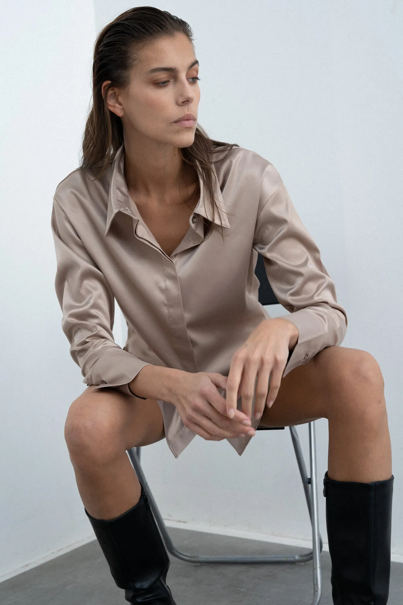 Nude Shirt (Satin)