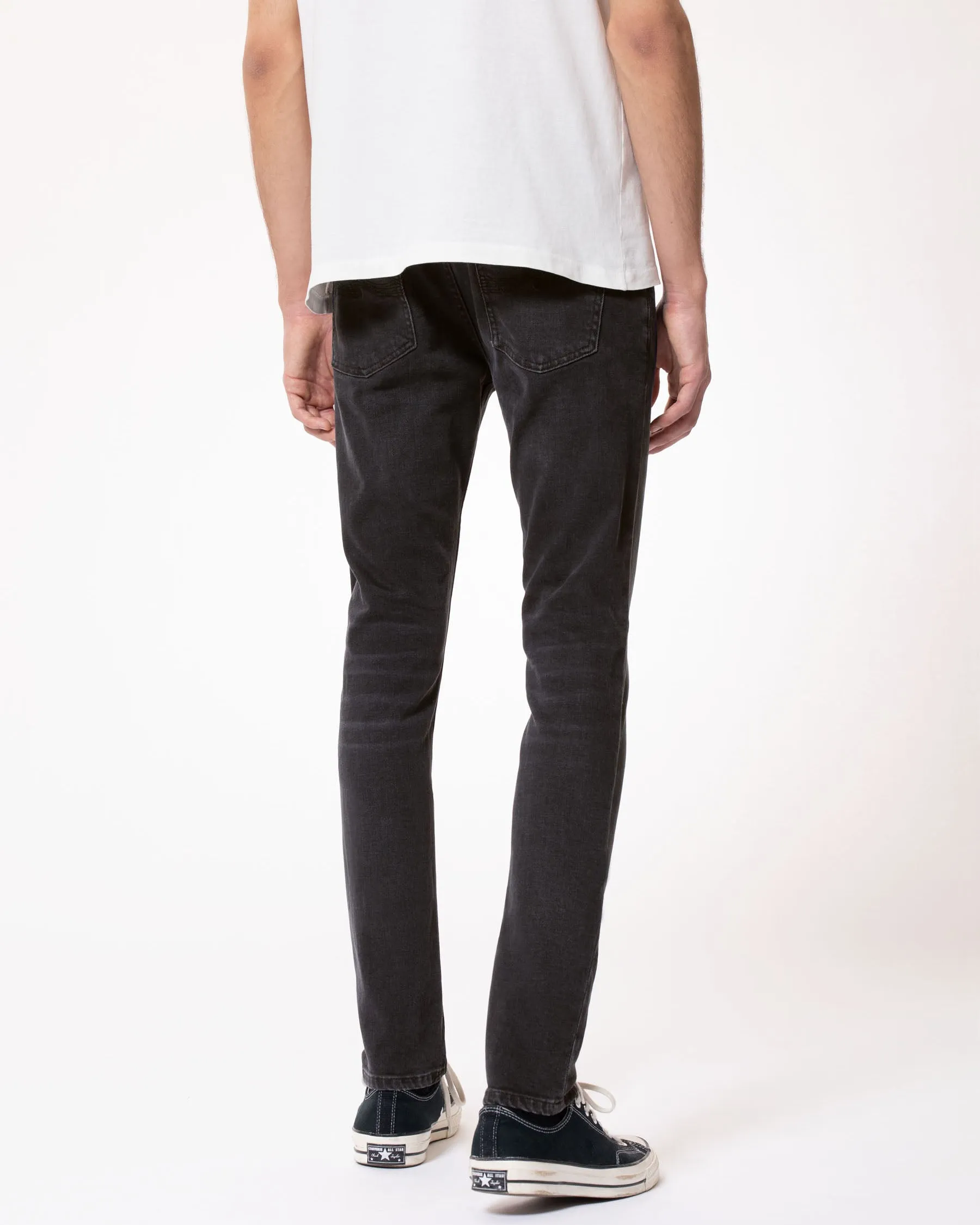 Nudie Tight Terry Skinny Fit Mens Jeans - Soft Black