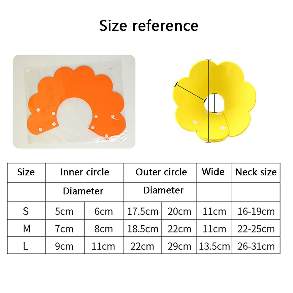 PAWS ASIA Suppliers New Design Cute Flower Waterproof Cat Protective Collar Dog Anti Bite Lick Pet Product