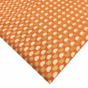 Peach and Gold Chanderi Silk Fabric